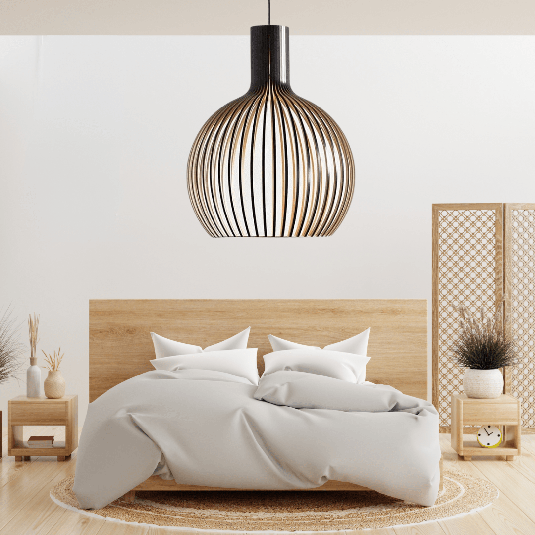 Nordhaven Rustic Light Pendant In Wooden Cage Ceiling Fixture With Adjustable Cord
