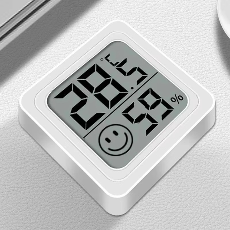 Kompakt LCD-termometer og hygrometer — præcise målinger af indendørs temperatur og luftfugtighed