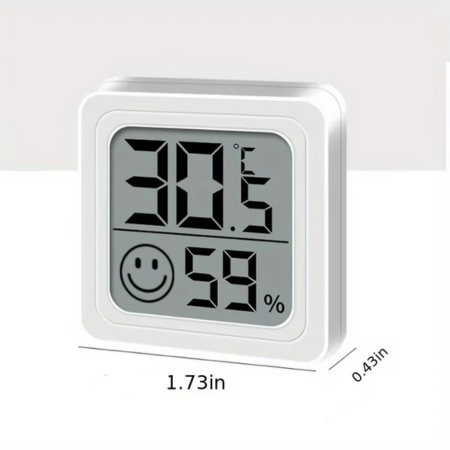 Kompakt LCD-termometer og hygrometer — præcise målinger af indendørs temperatur og luftfugtighed