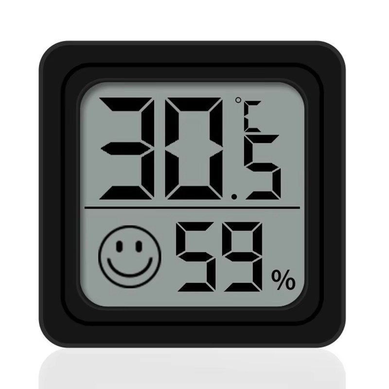 Kompakt LCD-termometer og hygrometer — præcise målinger af indendørs temperatur og luftfugtighed