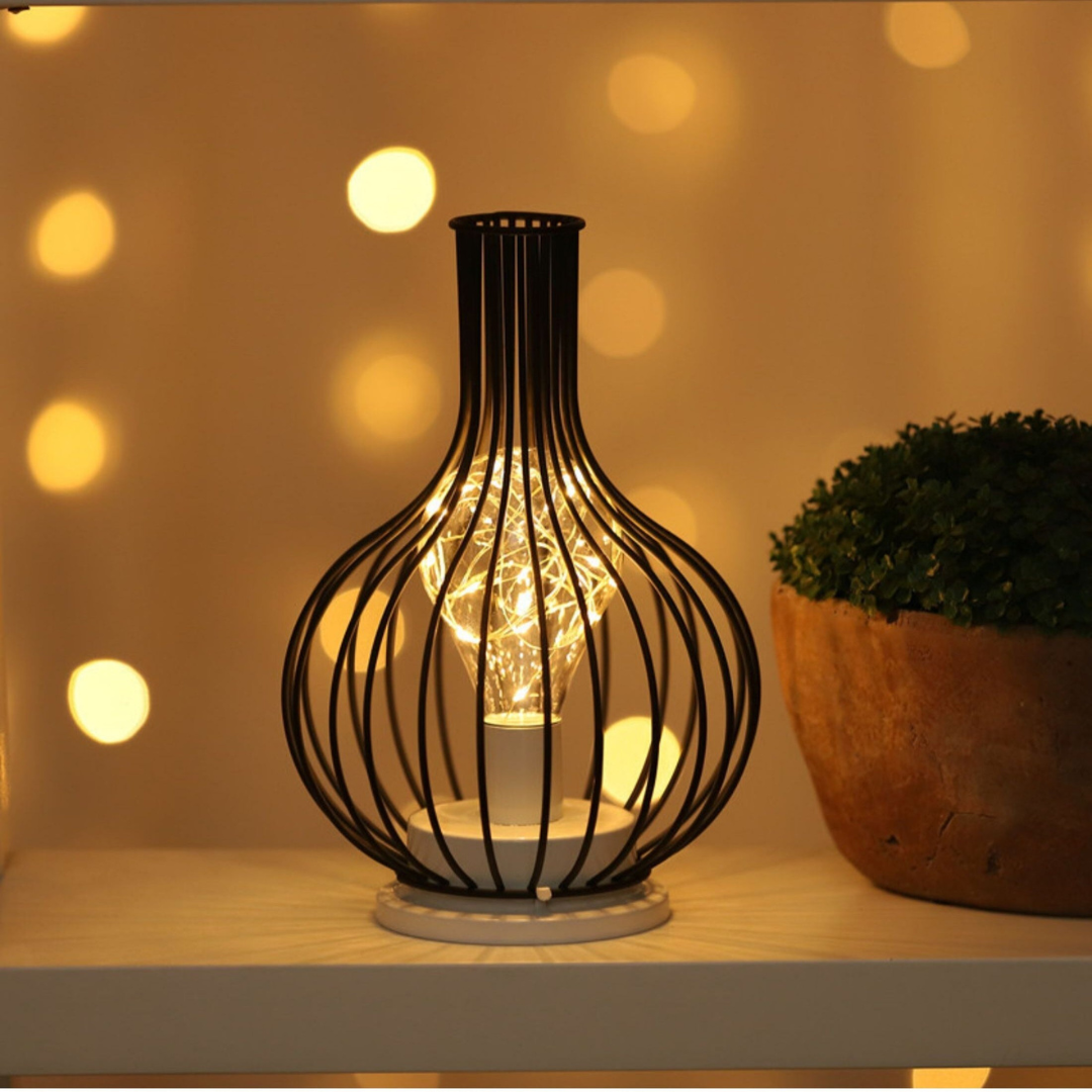 LumenCage Industrial LED Table Lamp With Warm Ambience And Vintage Modern Charm Light