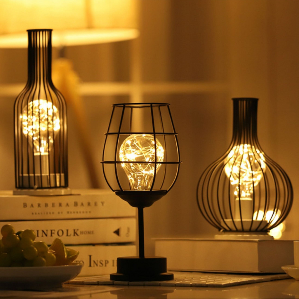 LumenCage Industrial LED Table Lamp With Warm Ambience And Vintage Modern Charm Light