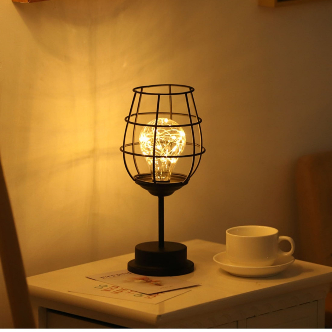 LumenCage Industrial LED Table Lamp With Warm Ambience And Vintage Modern Charm Light