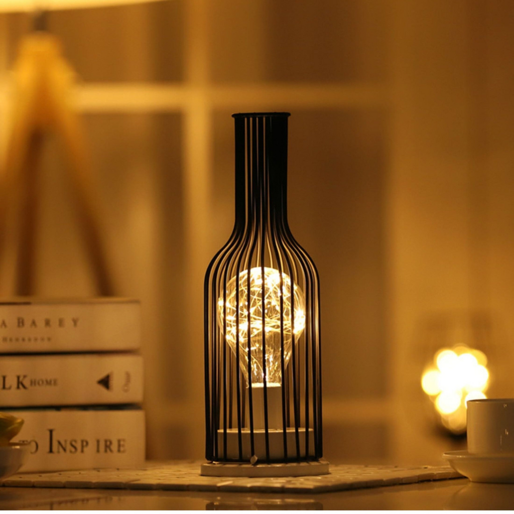 LumenCage Industrial LED Table Lamp With Warm Ambience And Vintage Modern Charm Light