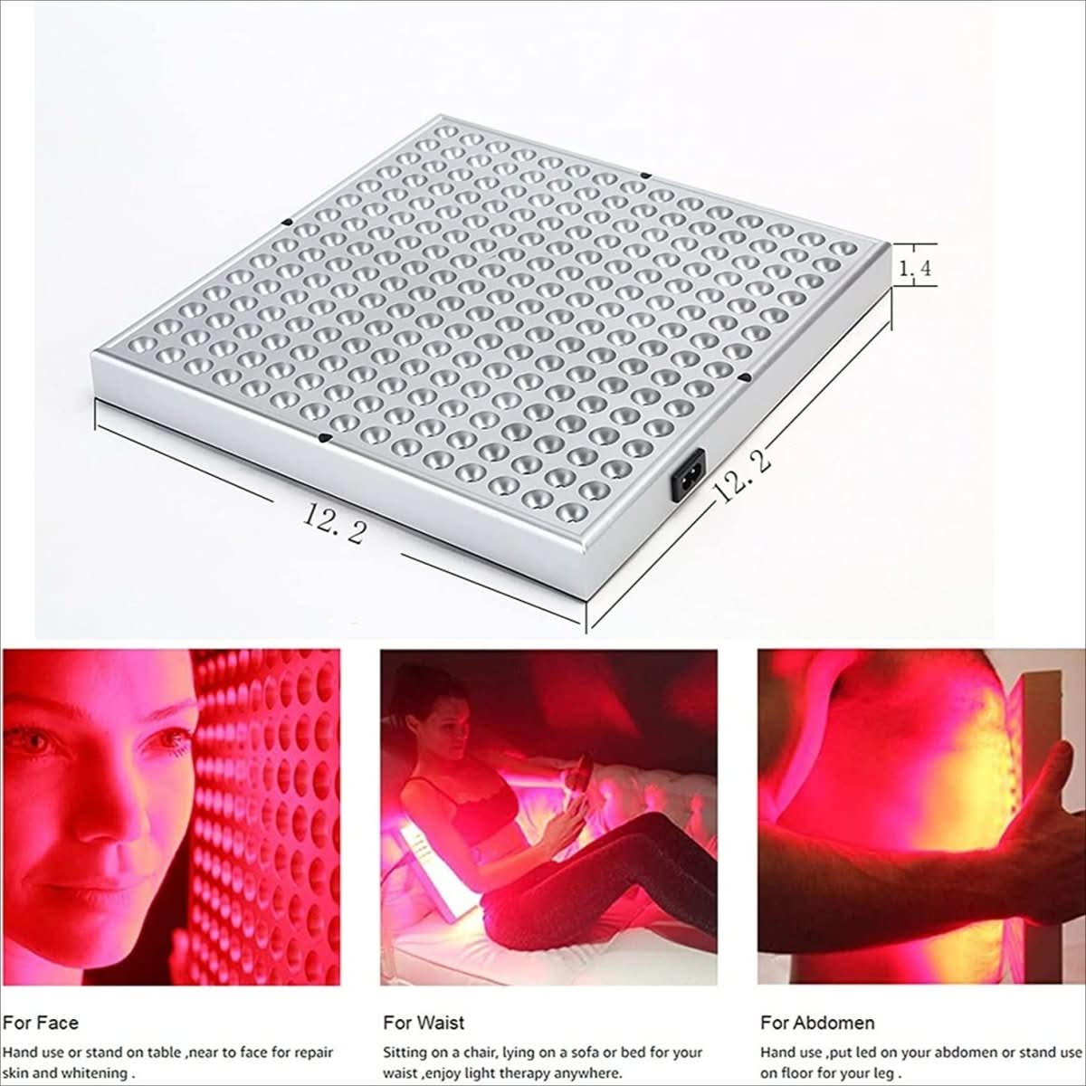 LUMIRED vörösfény-terápiás panel — 225 LED-es bőrfiatalító lámpa a relaxációért