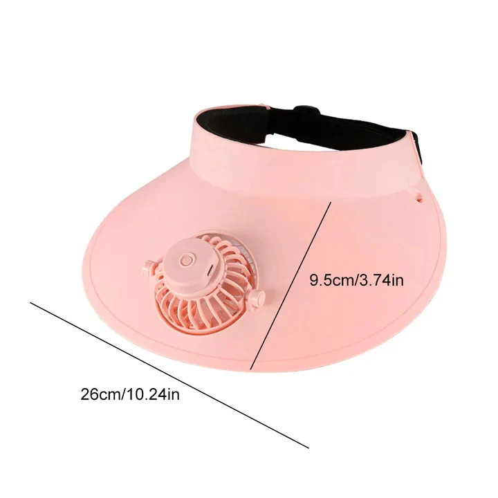 Dámský kšiltový klobouk na solární pohon — nastavitelný lehký chladicí ventilátor