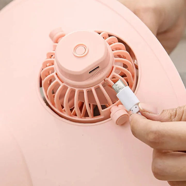 Dámský kšiltový klobouk na solární pohon — nastavitelný lehký chladicí ventilátor