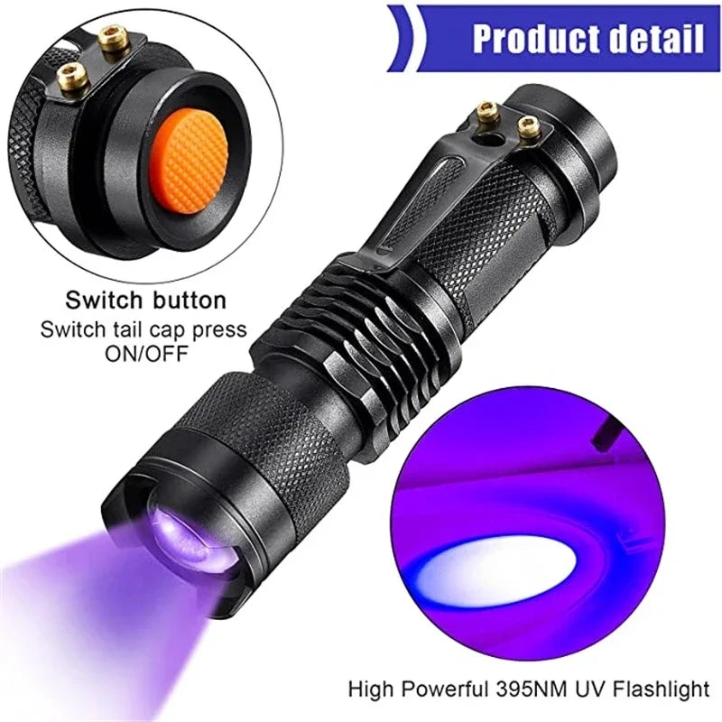 Ruční LED UV světlo Inspection Pro — kompaktní skener skvrn s vlnovou délkou 395nm