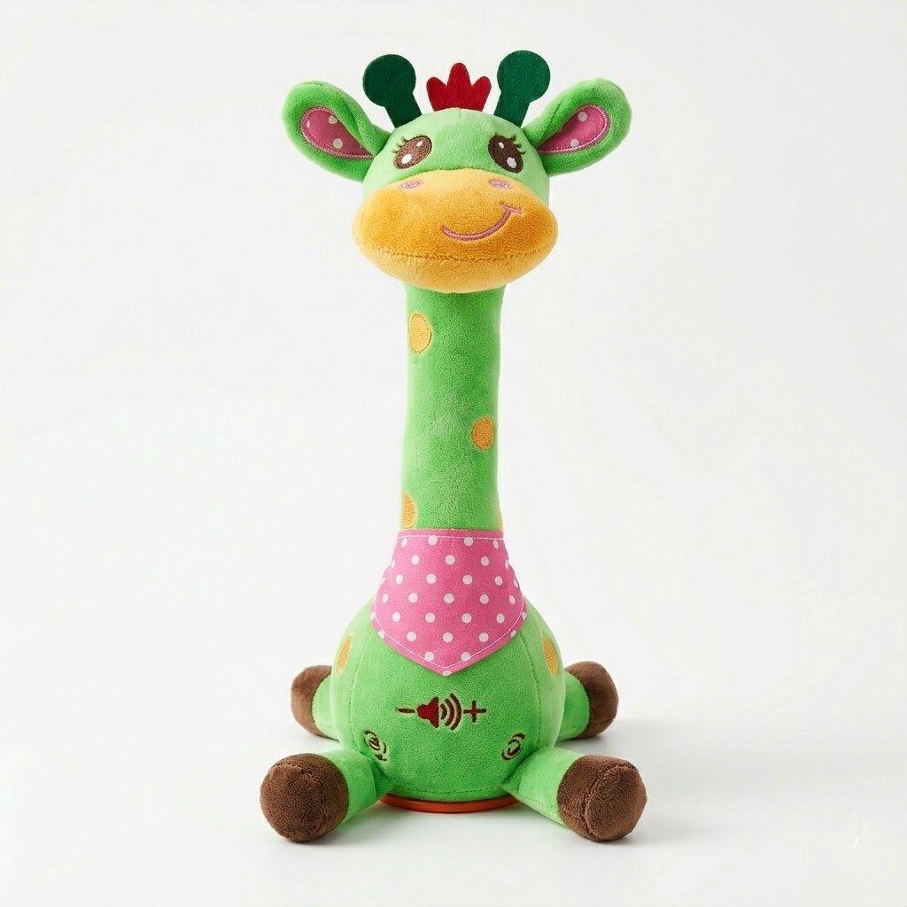 Interaktiv girafbamse – synger 60 børnesange og efterligner tale