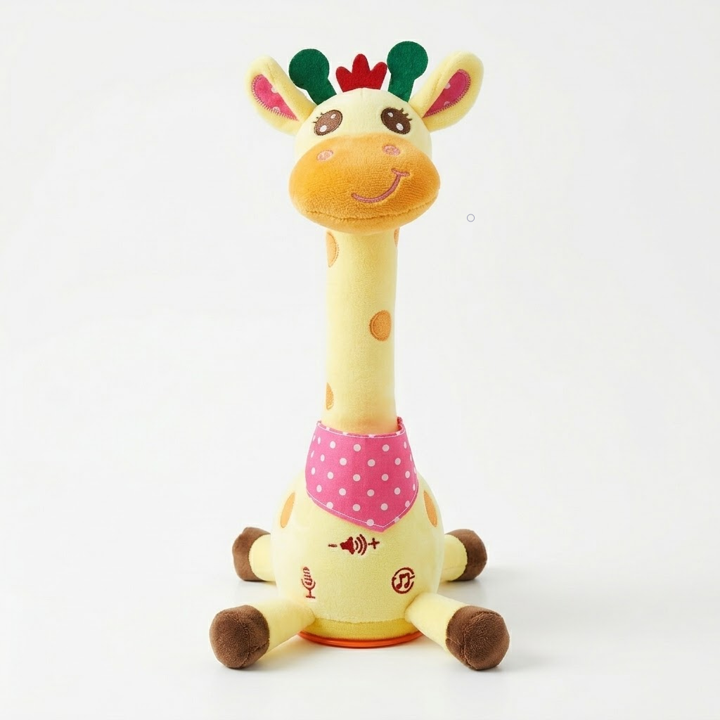 Interaktiv girafbamse – synger 60 børnesange og efterligner tale
