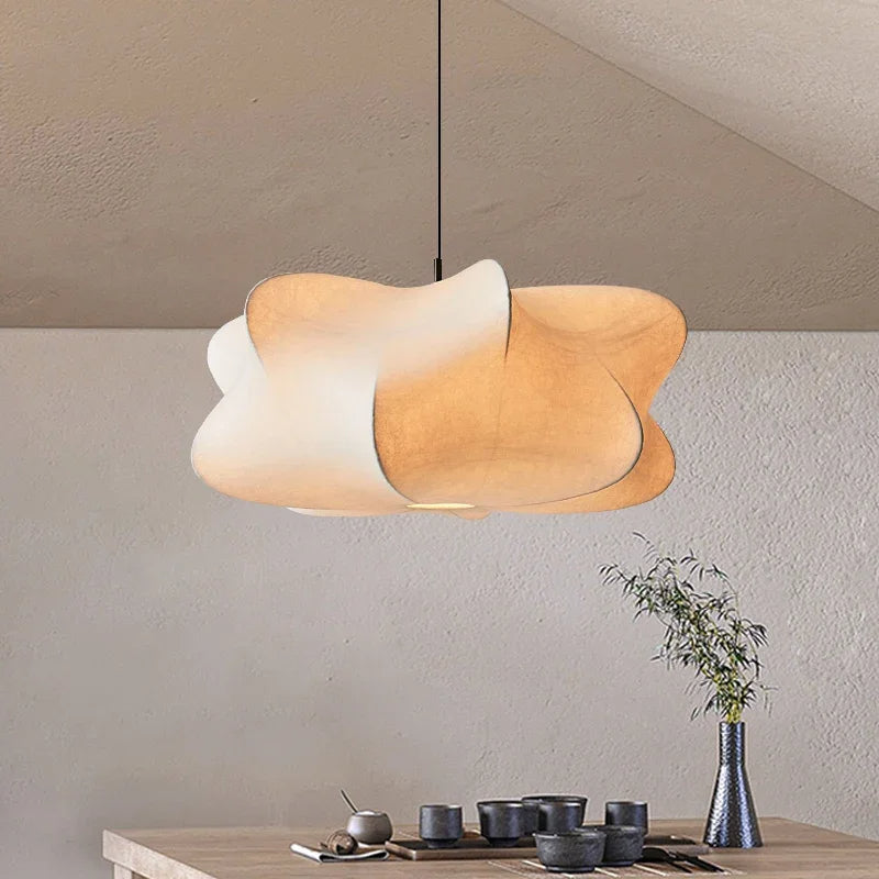 Kinora Silk Pendant Lamp With A Calm Minimalist Ambience For Modern Interiors At Home