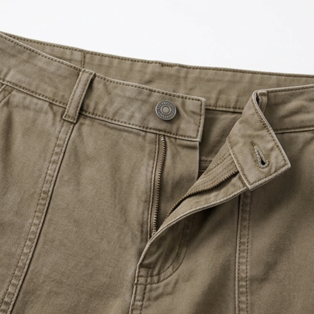 High Waist Tapered Trousers With Folded Ankle Cuffs For Everyday Wear