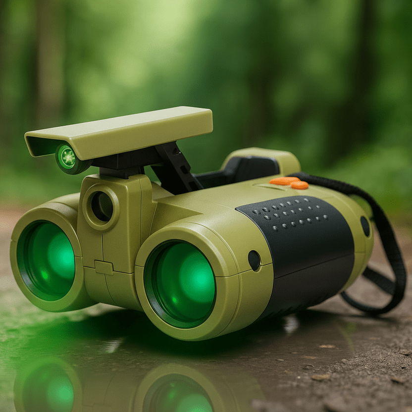 Binóculos leves TrailSprout para dia e noite — 2 pilhas AAA, tamanho compacto