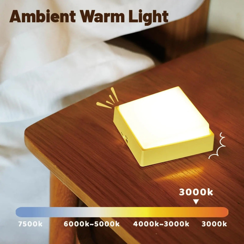 Rechargeable Compact Night Light Featuring Magnetic Attachment, Wireless Dimmable And Timer