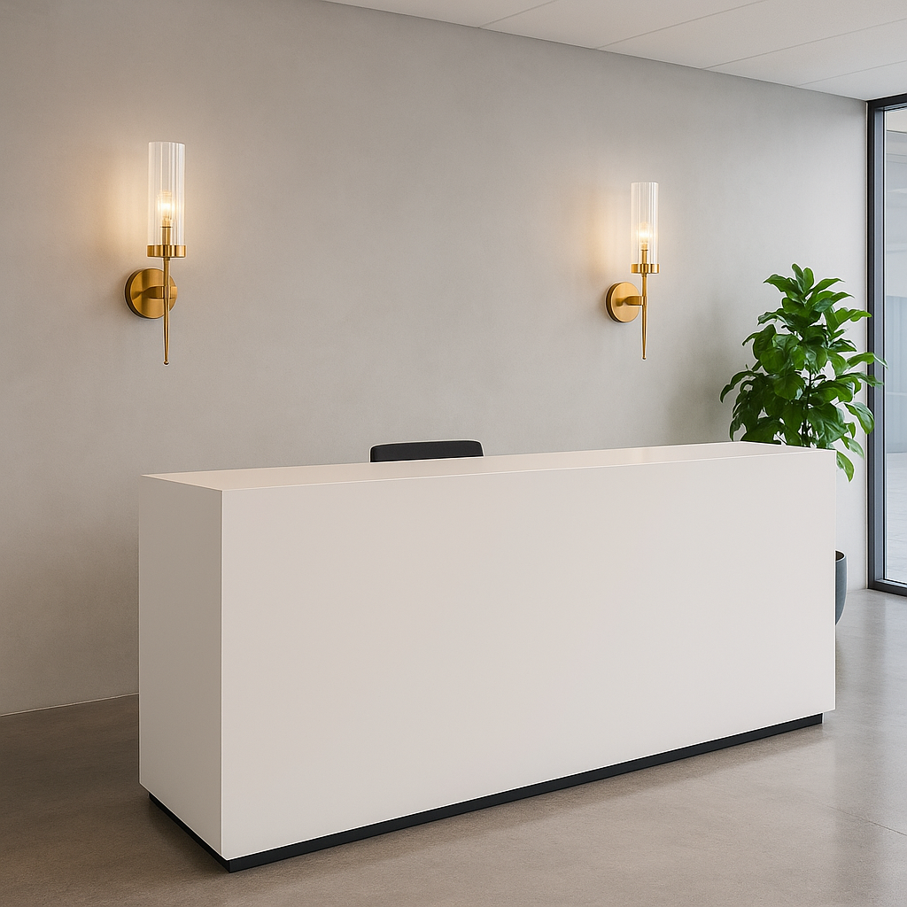 LumaNova Contemporary Ribbed Glass Wall Sconce For Elegant Home Lighting And Ambience