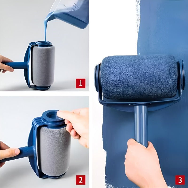 Rullo per vernice ricaricabile — serbatoio portatile e tappo con chiusura a vite