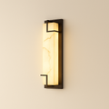 LumaNova Marble Effect Vertical Wall Sconce Light With Elegant Silhouette For Modern Interiors