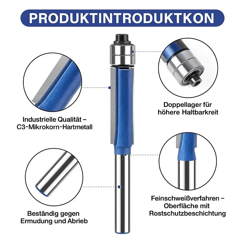 4-osainen purseidenpoisto- ja kiillotustyökalusarja - säikeettömät reunat, 6.35 mm (1/4") varsi