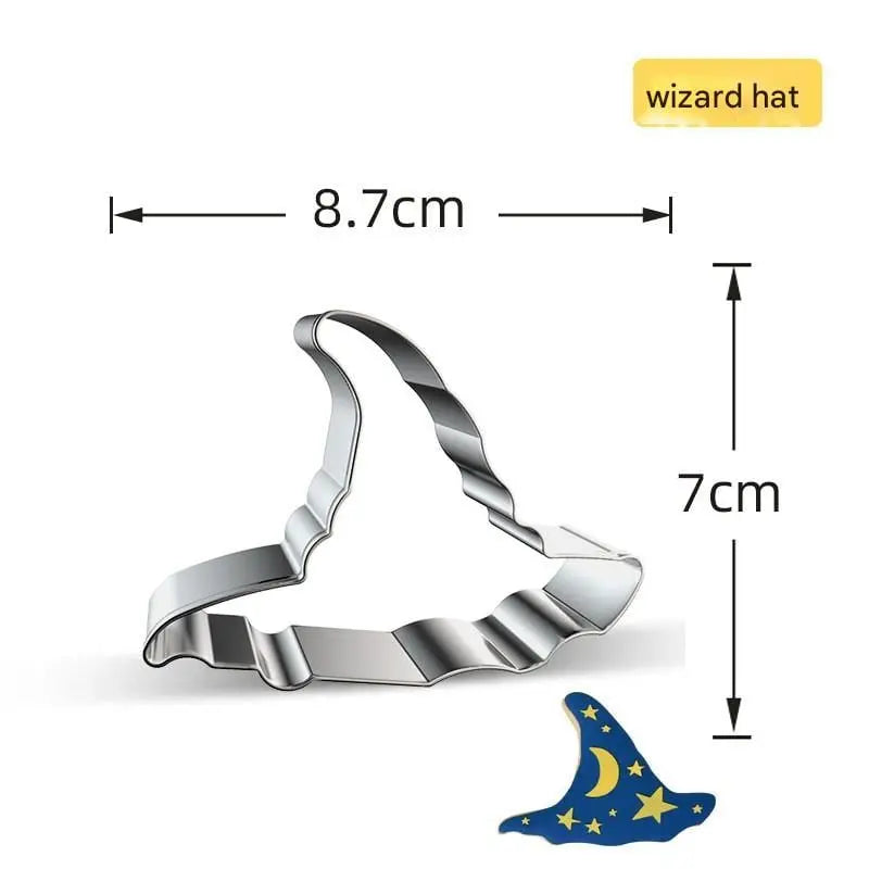 Seven Piece Halloween Cookie Cutters In Stainless Steel For Cookies, Pancakes, Fruit