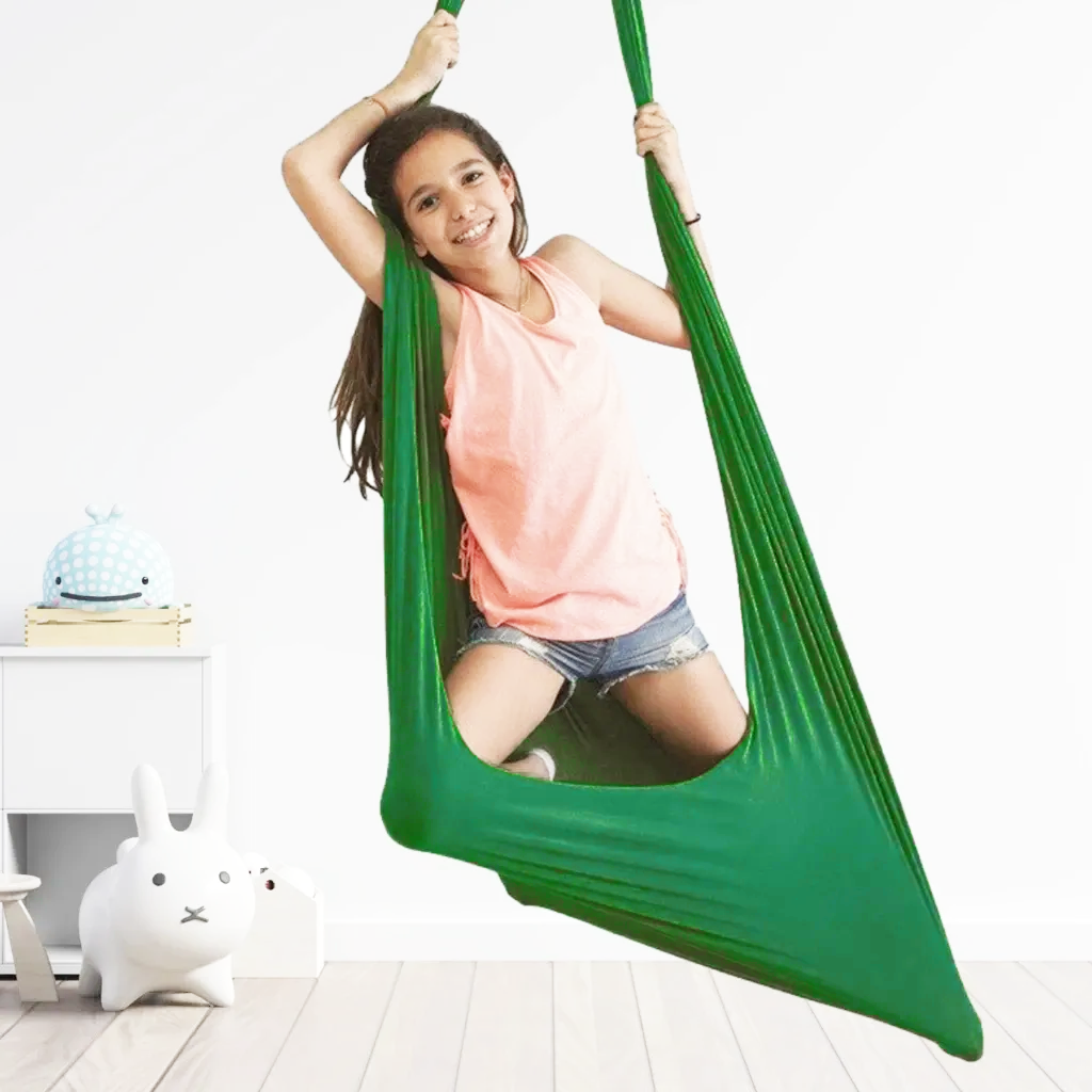 Children's Cotton Therapy Swing Hammock For Balance, Calm, And Sensory Development