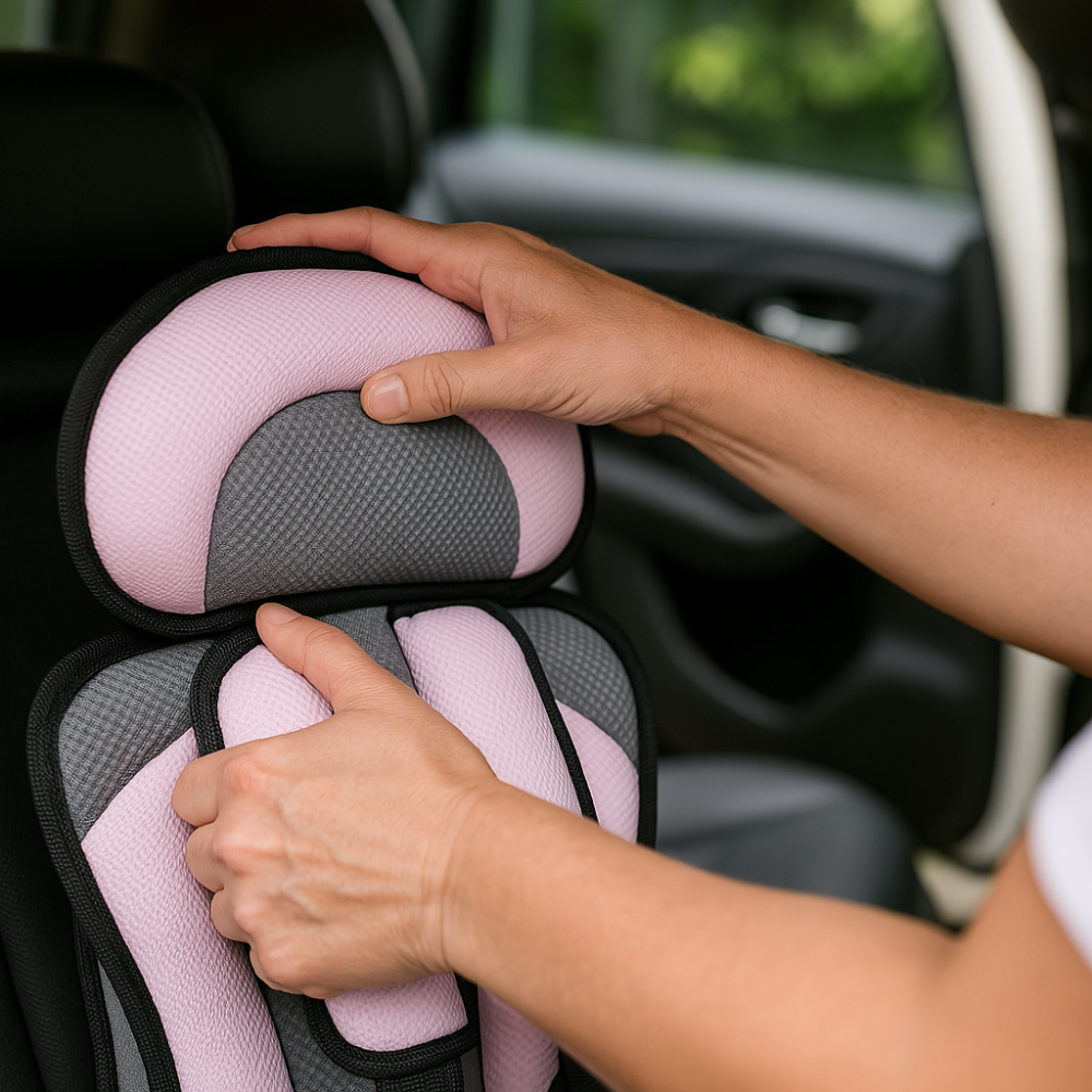 Travel Child Car Seat With Five Point Harness And Breathable Mesh