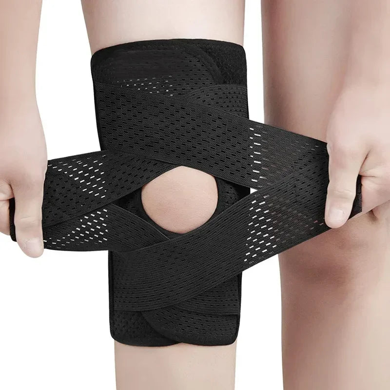 Open Patella Knee Support With Adjustable Straps For Sports And Recovery
