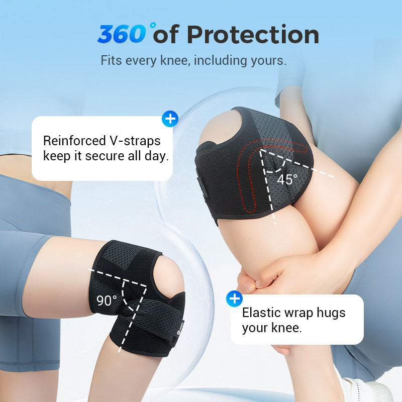 Open Patella Knee Support With Adjustable Straps For Sports And Recovery
