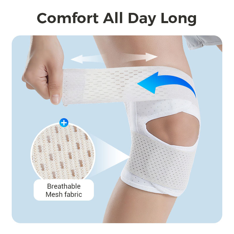 Open Patella Knee Support With Adjustable Straps For Sports And Recovery