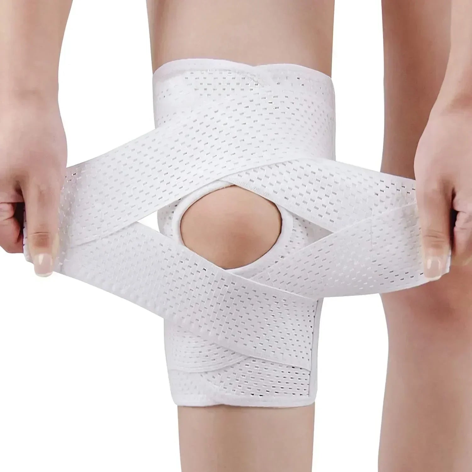 Open Patella Knee Support With Adjustable Straps For Sports And Recovery