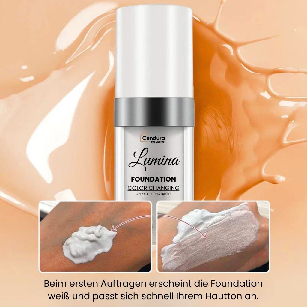 Base de maquillaje Lumina que se adapta al tono para piel madura y seca — acabado hidratante y protector
