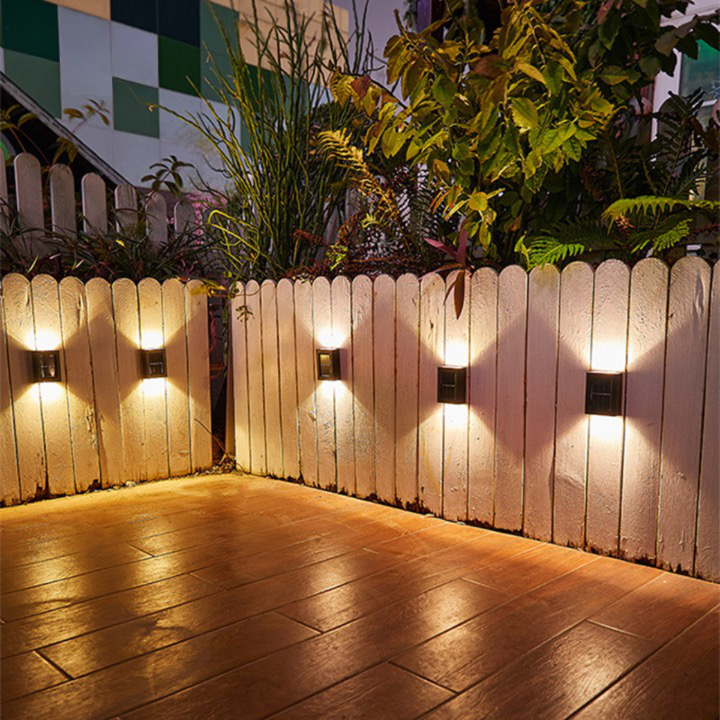 VerdantGlow Outdoor Wall Lights With Solar Power And LED Illumination For Gardens And Patios