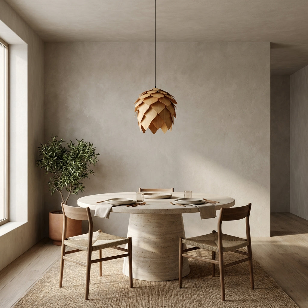 VerdantGlow Organic Ceiling Light For Living Room With Warm Ambient Illumination