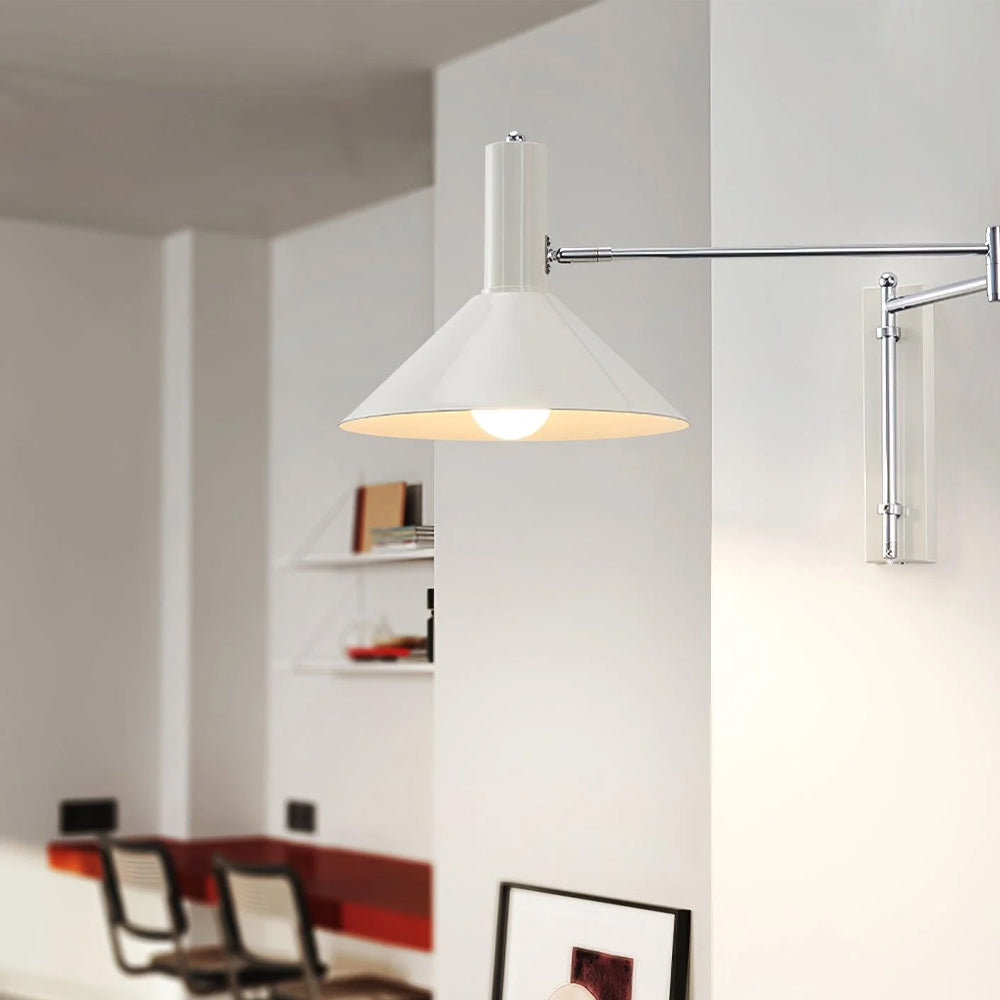 Kovová nástěnná lampa s otočným kloubem o 360 stupňů, noční lampa E27 do obývacího pokoje a ložnice