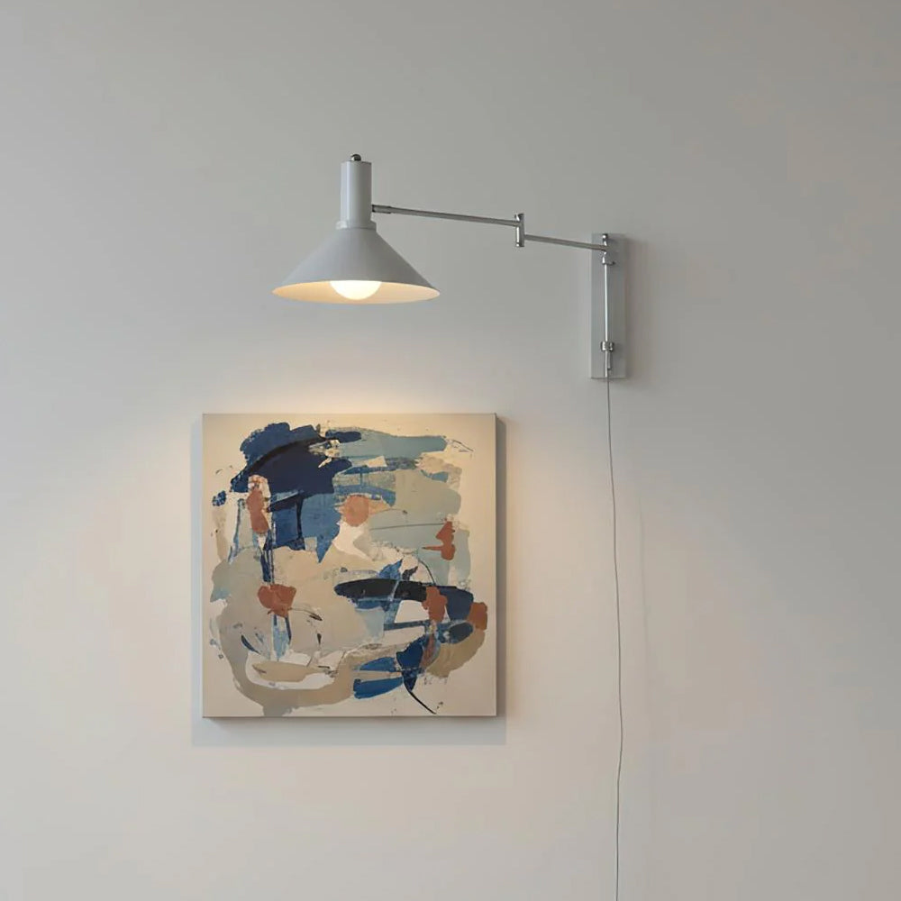 Kovová nástěnná lampa s otočným kloubem o 360 stupňů, noční lampa E27 do obývacího pokoje a ložnice