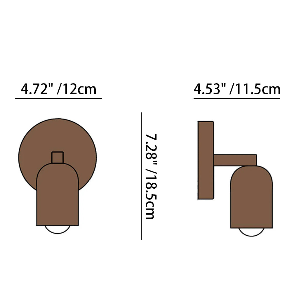 Matte Iron Wall Lamp, Modern LED 8W E27 Fixture For Indoor Living Room