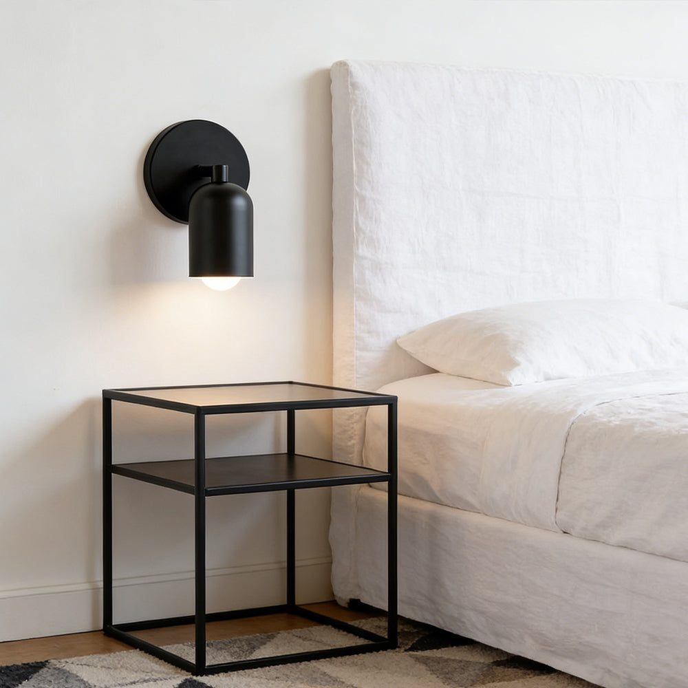 Matte Iron Wall Lamp, Modern LED 8W E27 Fixture For Indoor Living Room
