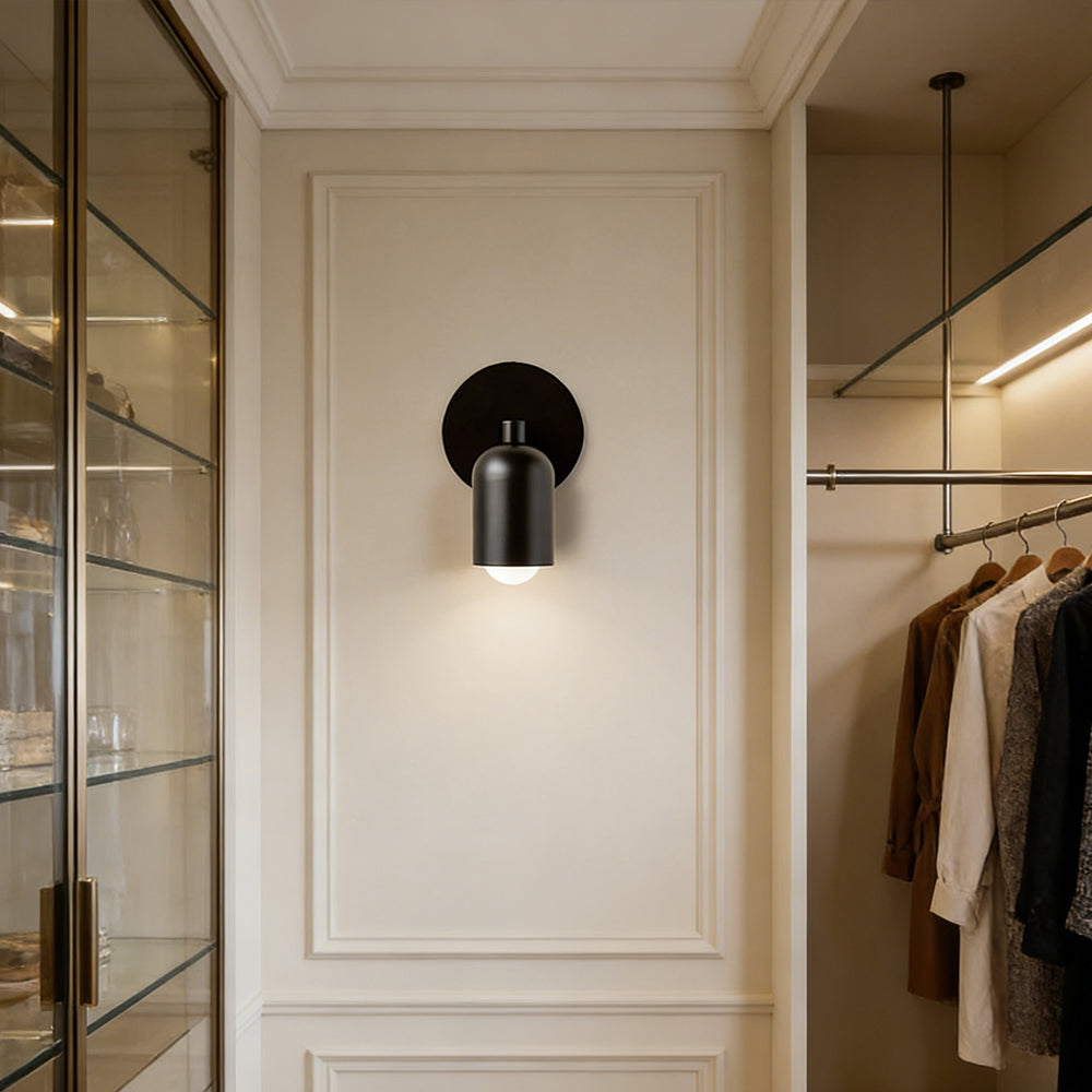 Matte Iron Wall Lamp, Modern LED 8W E27 Fixture For Indoor Living Room