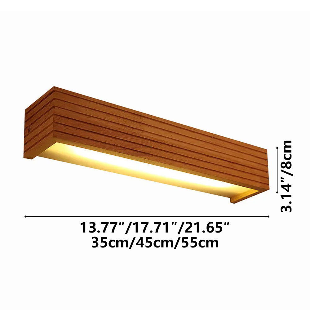 Nordic Wood And Acrylic Wall Lamp With LED E27 For Bedroom And Living Room
