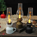 Antique Style LED Lantern With Flicker Light Wireless Safe Decorative Glow