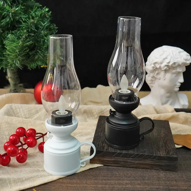 Antique Style LED Lantern With Flicker Light Wireless Safe Decorative Glow