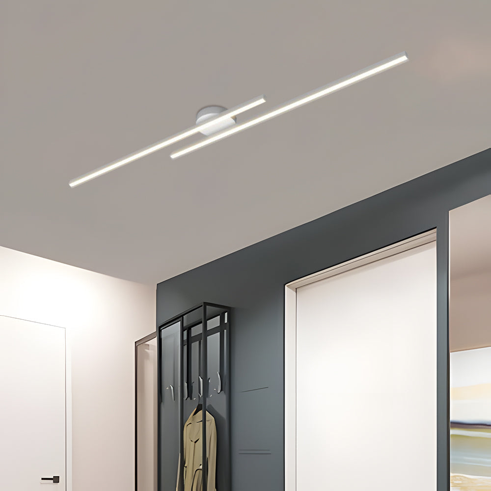 LumenVale Aluminum LED Ceiling Light With Minimalist Design, Semi Flush For Living Areas