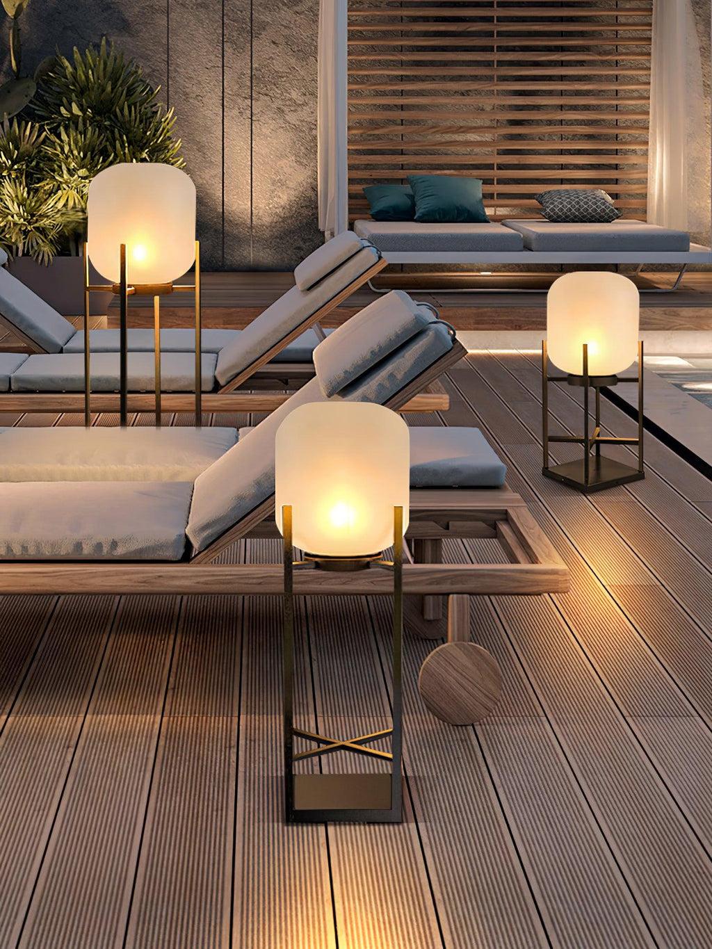 Zenora Solar Floor Lantern Outdoor Light Waterproof For Patio And Garden Durable Exterior Glow