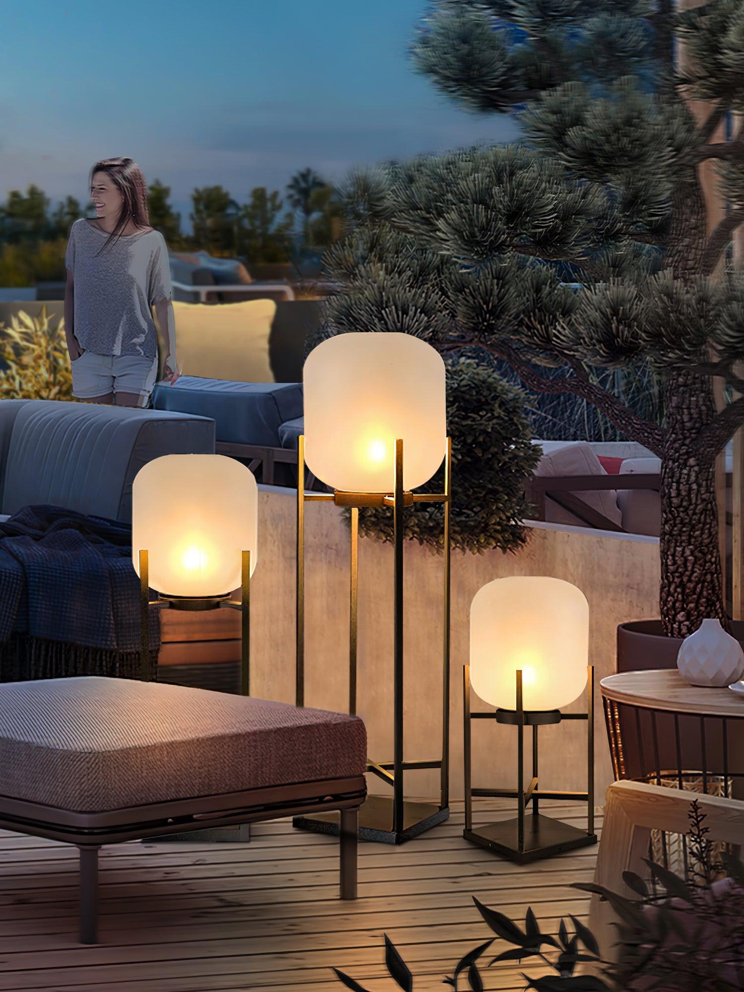 Zenora Solar Floor Lantern Outdoor Light Waterproof For Patio And Garden Durable Exterior Glow