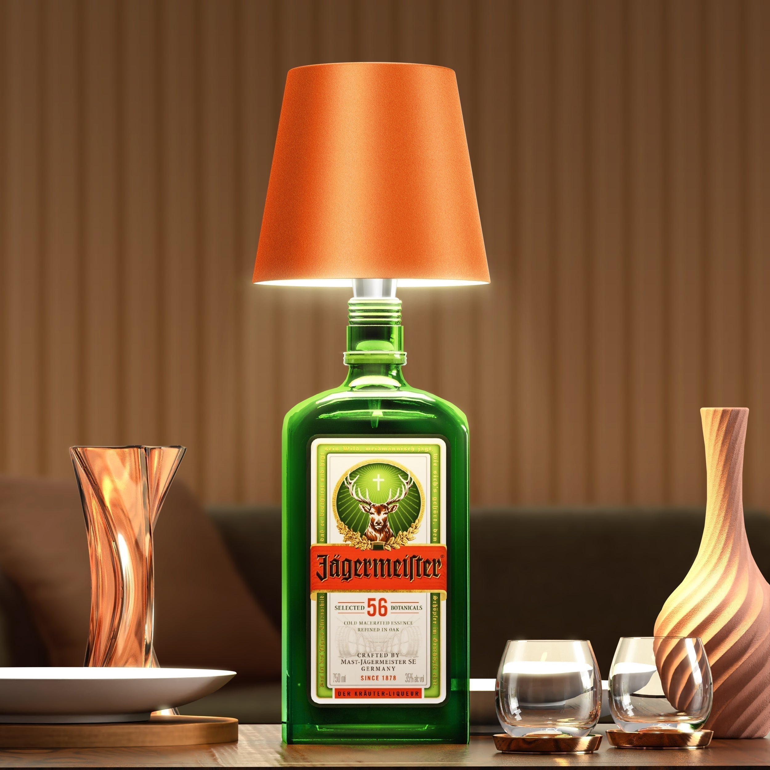 LumaBottle LED Bottle Lamp With Mood Lighting For Ambient Home Decor Warm White Or RGB