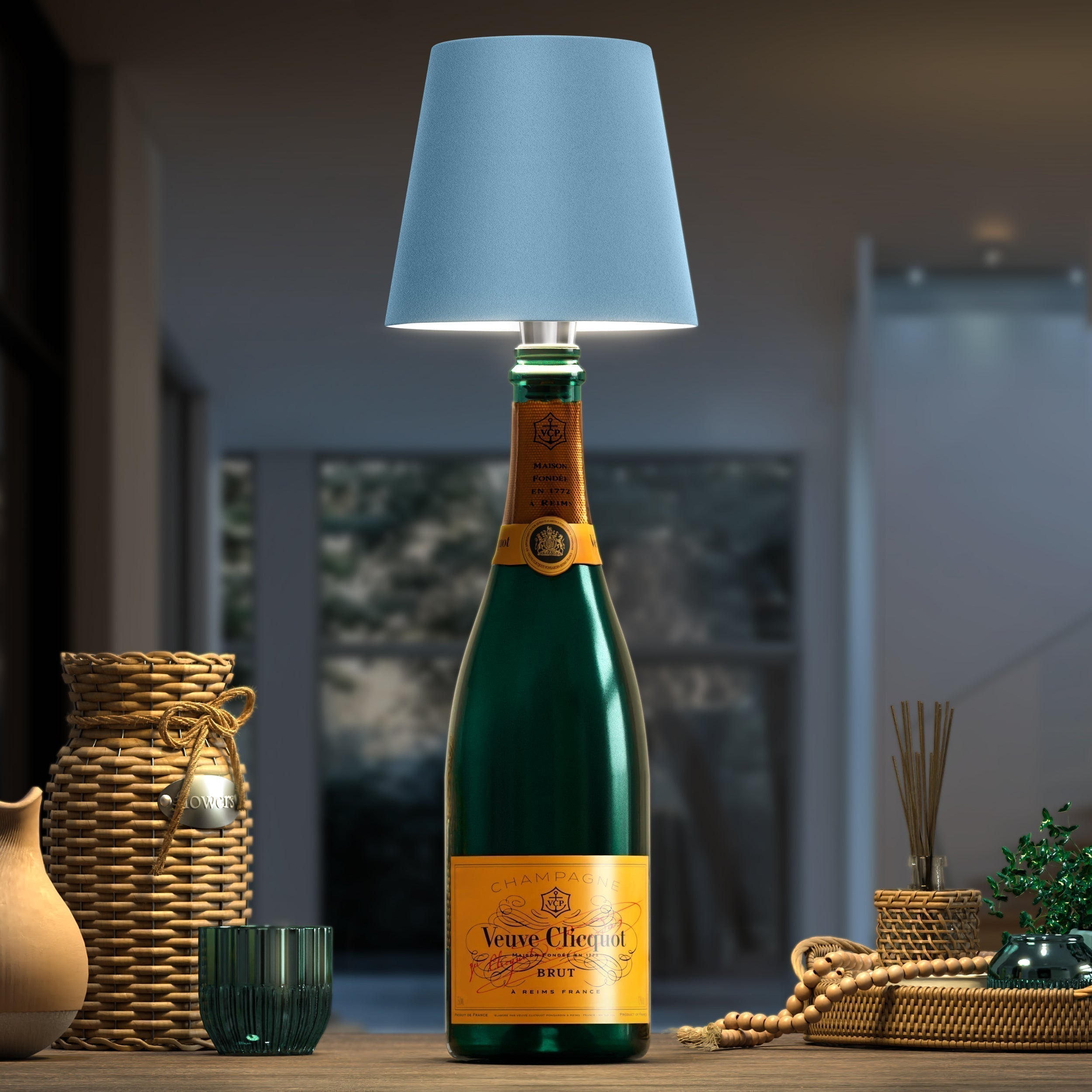LumaBottle LED Bottle Lamp With Mood Lighting For Ambient Home Decor Warm White Or RGB
