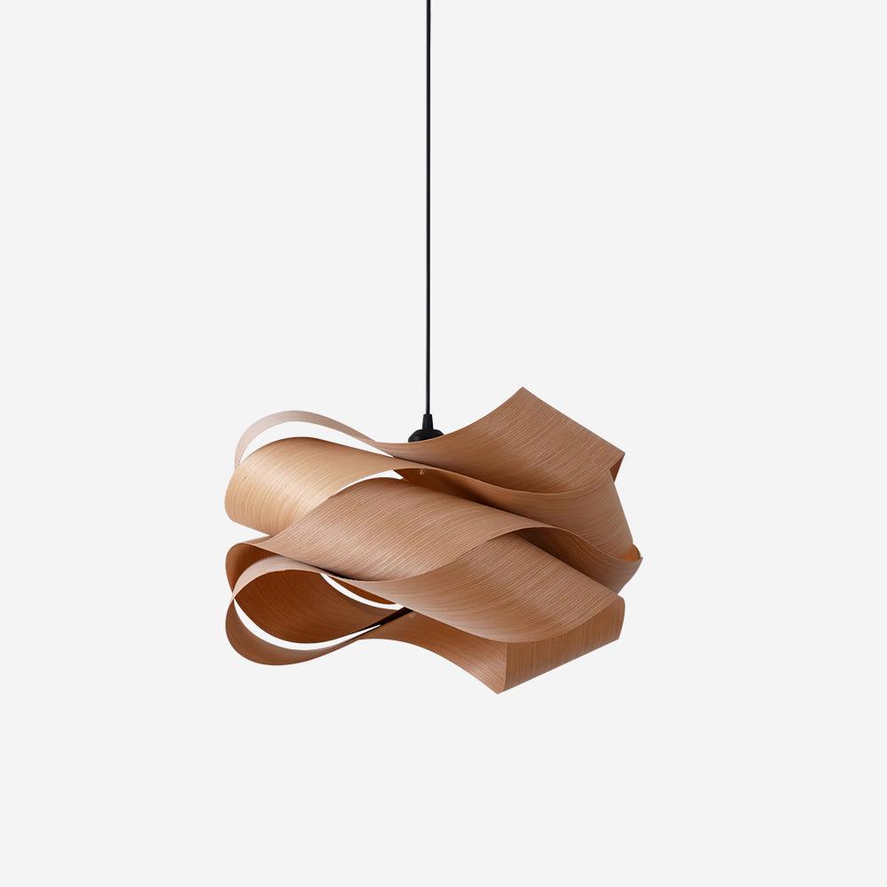 SylvaOak Wood Grain Pendant Light With Soft Ambient Glow For Dining Rooms And Kitchen Islands