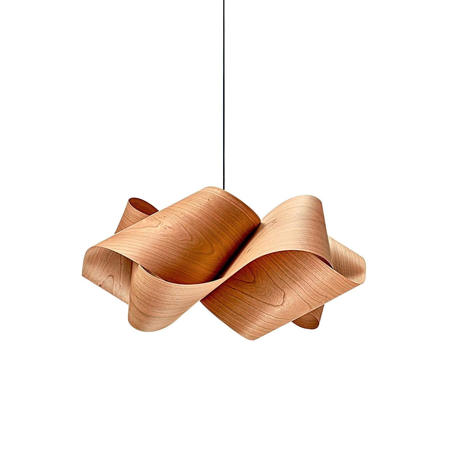 SylvaOak Wood Grain Pendant Light With Soft Ambient Glow For Dining Rooms And Kitchen Islands