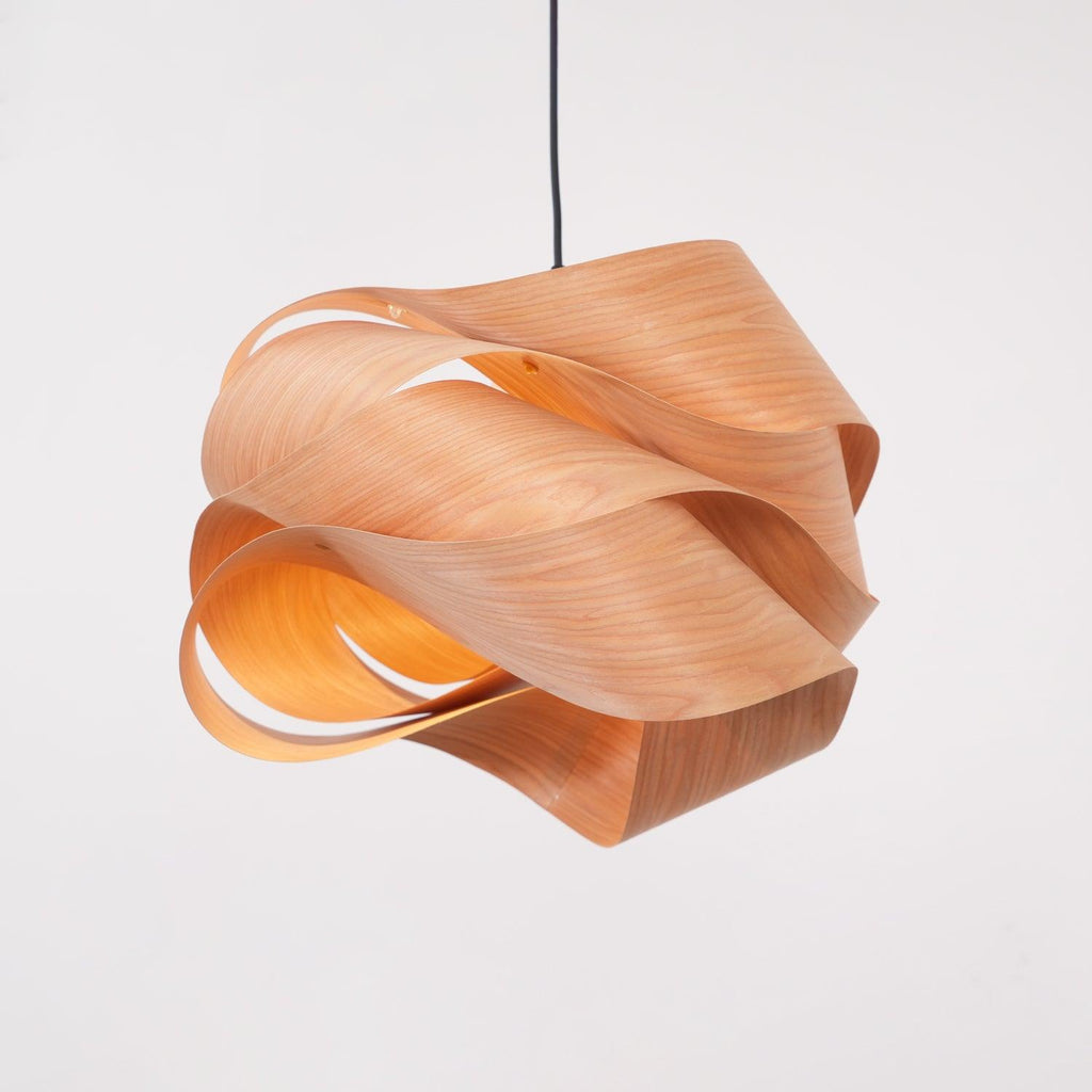 SylvaOak Wood Grain Pendant Light With Soft Ambient Glow For Dining Rooms And Kitchen Islands