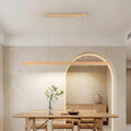 Arcwood Solid Wood Linear Pendant Light For Kitchen Islands And Dining Tables Modern Home Fixture