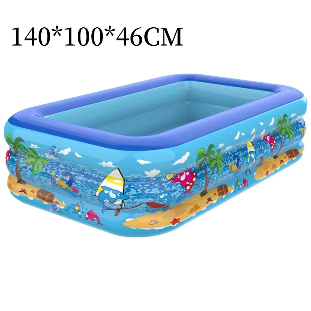 Luftolino aufblasbares Kinderplanschbecken - Robuste PVC-Konstruktion, Cartoon-Design